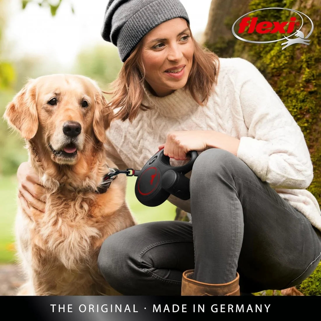 flexi Black Fire M лента + ПОДАРЪК anipro Soft Touch Dog of the city нашийник 20мм/40-55см