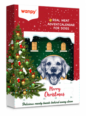Wanpy Christmas Calendar - коледен календар с лакомства асорти с пилешко, говеждо, патица - 150 гр