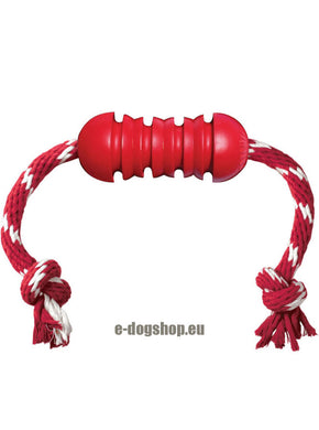 Играчка KONG® Squeakair® Dental with rope 8 cm (50 cm с въжето)