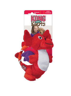 Играчка KONG® Dragon Knots 24 cm - червен