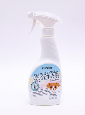 Puppies - Спрей за отстраняване на петна и миризми с Пробиотик и Ензими, с аромат на Морски бриз 500 мл.