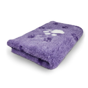 Active Non-Slip Vet Bedding 3 Color Big Paw - Purple & White - размери