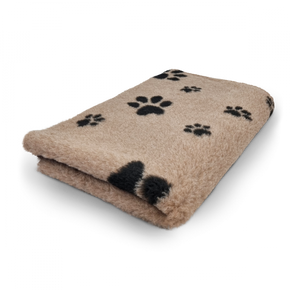 Active Non-Slip Vet Bedding Light Brown with Black Paws - размери