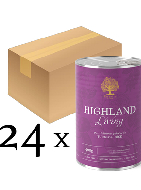 Essential Highland Living pâté 24 x 400g - мокра храна за кучета