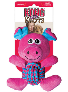 Играчка KONG® Weave Knots Pig 22 cm