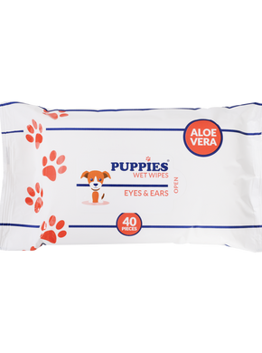 Puppies EYES & EARS - мокри кърпички за очи и уши 15 / 20 см., 40 броя