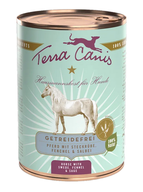 Terra Canis Конско с брюква, копър и градински чай 400г